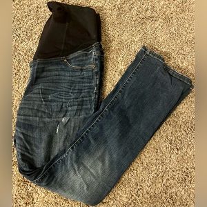 Isabel Maternity Over-Belly Distressed Bootcut Jeans - Size 8/29R